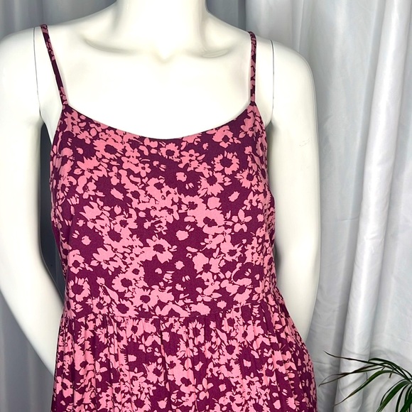 Wild Fable Summer Bohemian  Sun Dress Medium Purple Floral  HAS POCKETS!!! - Picture 3 of 8